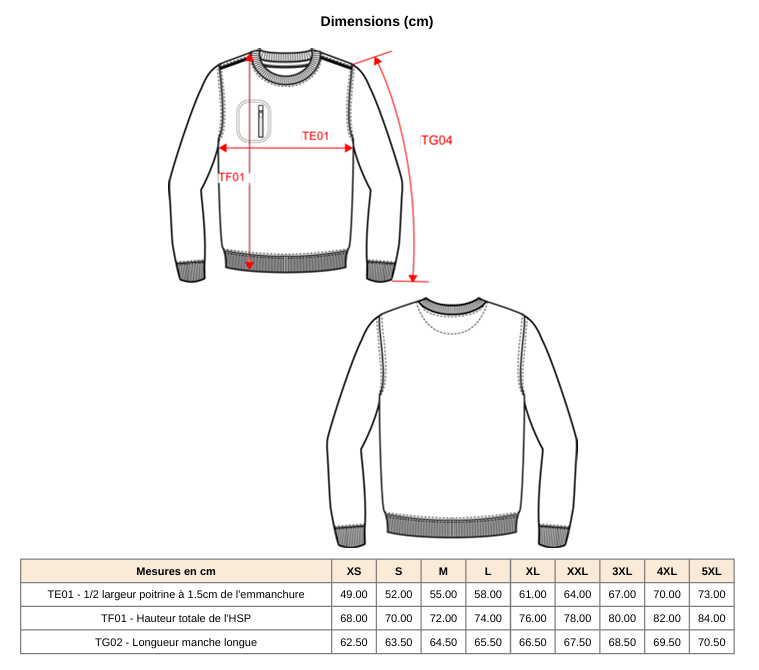 Sweat-shirt de travail avec broderie