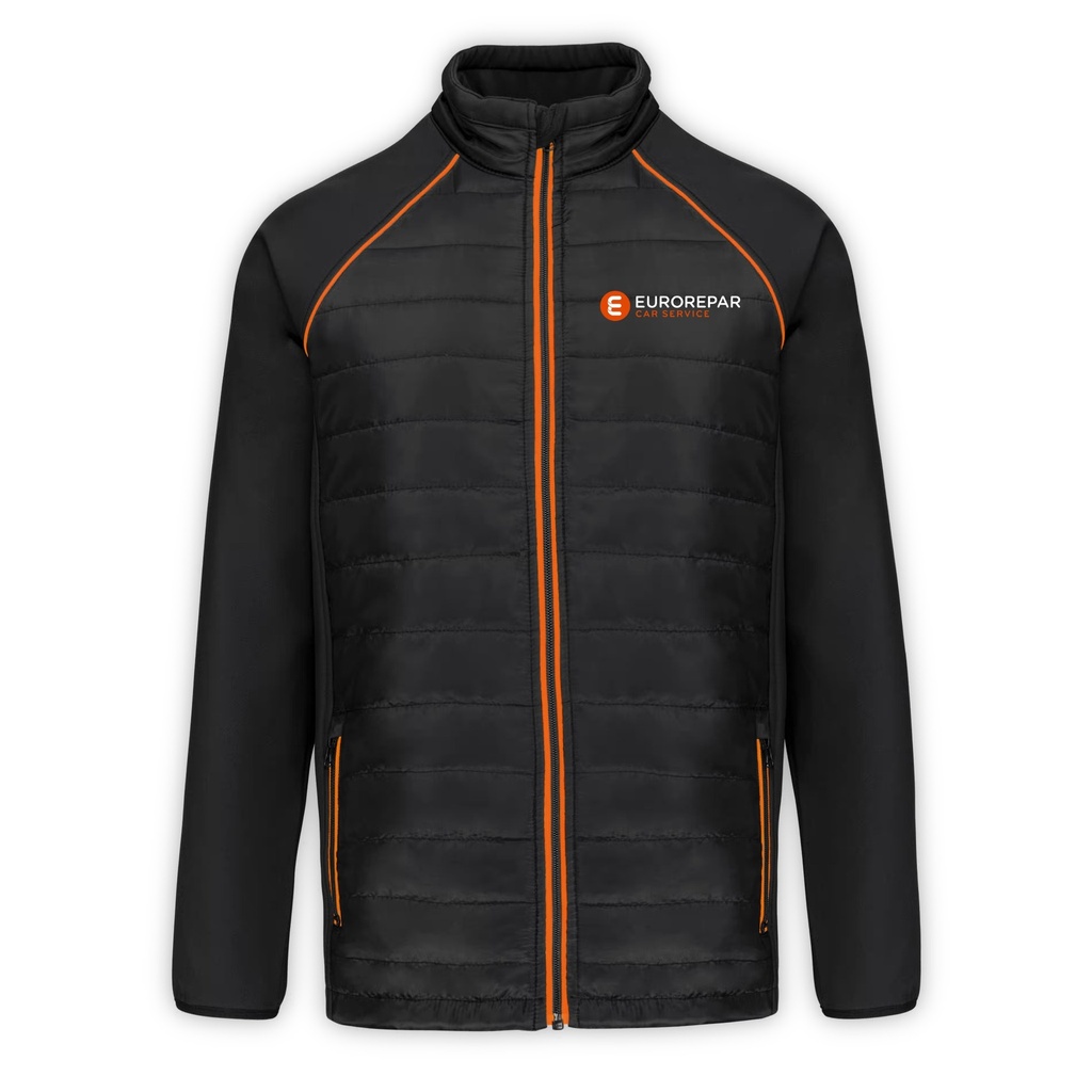 Veste bimatière de travail avec broderie