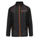 Jas van twee materialen met borduring