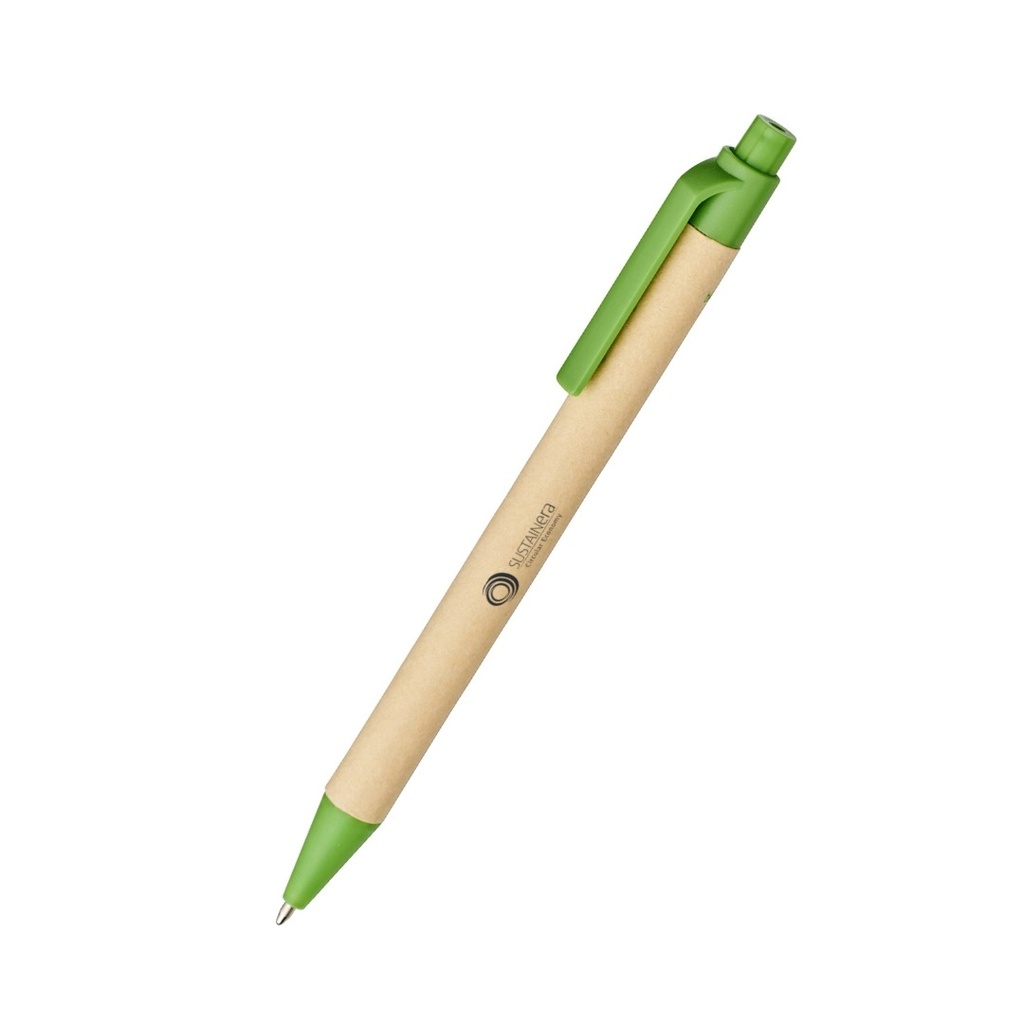[SUST-0450VERT] Stylo en carton recyclé et plastique de maïs (Vert)